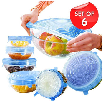 Pack of 6 Silicone Stretch Lids