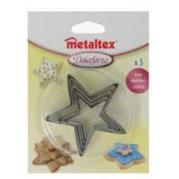 Metaltex Set of 5 Star Cookie Cutters
